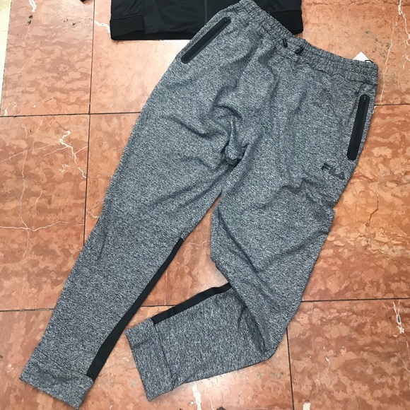 Men's Fila Grey | Black Tracksuit Large - Picture 2 of 3